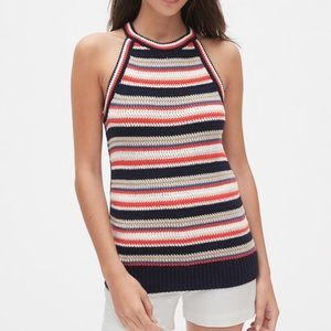 GAP Multi High-Neck Sweater Tank Top Sz MED, NWT
